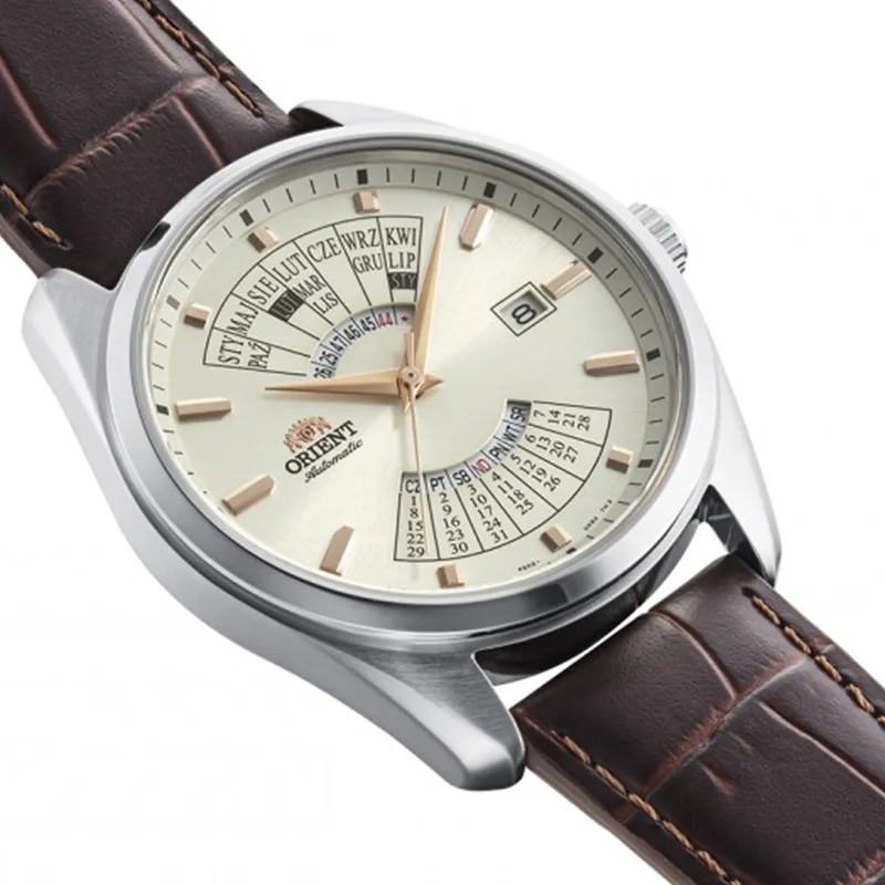 Orient RA-BA0009S3YB Contemporary Multi Year Calendar Polski Kalendarz