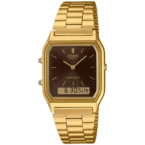 Zegarek-Casio-AQ-230GA-5AMQYES-Vintage-Zloty-brazowa-tarcza-jpg.webp Zegarek Casio AQ-230GA-5AMQYES Vintage