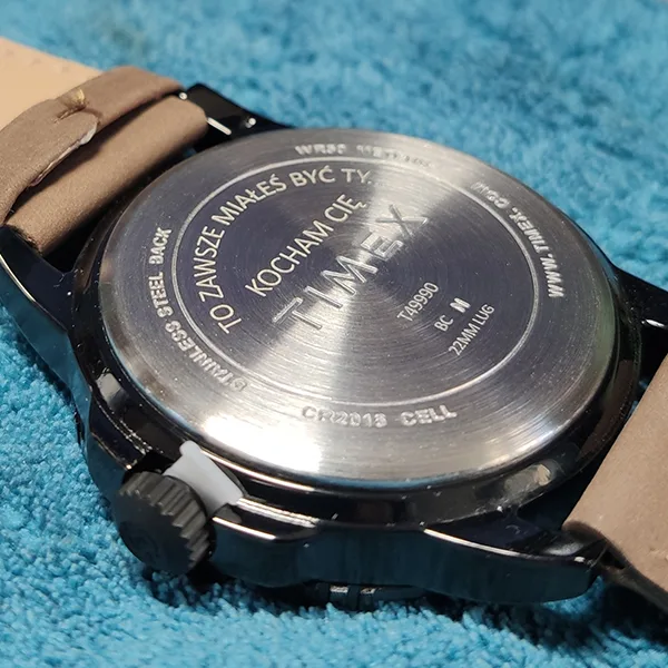 Zegarek Timex z osobistym grawerem wykonanym w Salonie Kwadrans